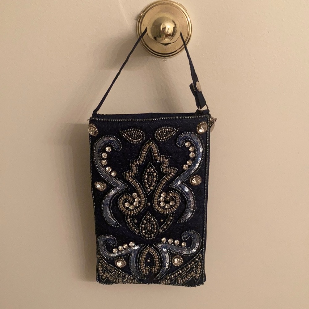 NWT Bamboo Trading Co Club Bag W/Front Beading